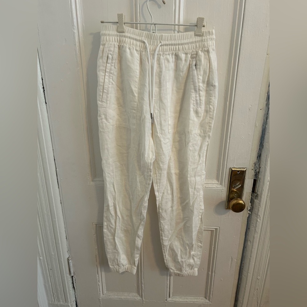 Athleta Cream Elastic Waist Pants- Never worn